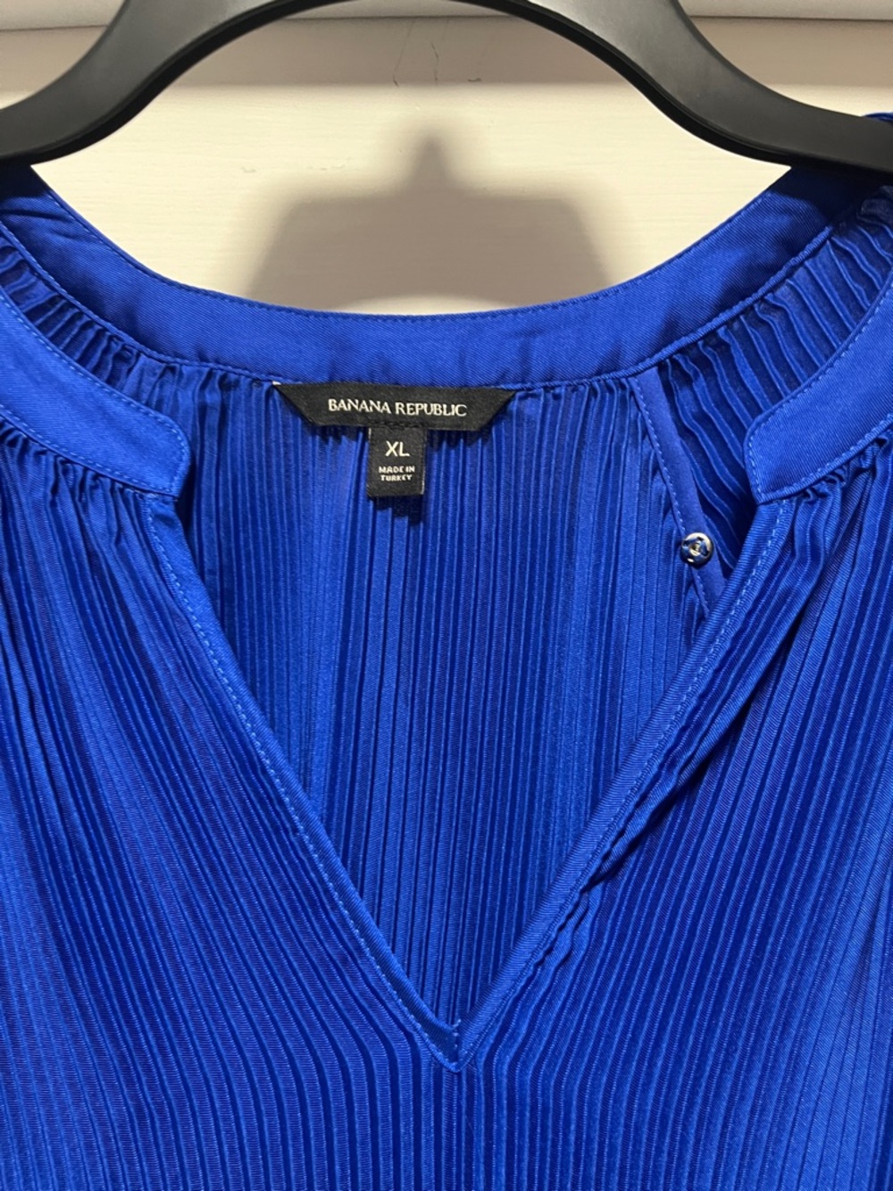 Banana Republic Royal Blue Pleated Long Sleeve Dress - Picture 4 of 8
